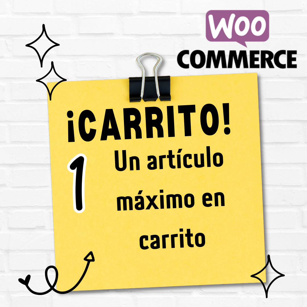 Un artículo máximo en carrito